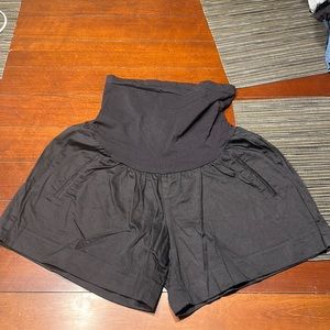 Black Maternity Shorts